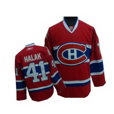 Red  Halak CH NHL Montreal Canadiens #41 Jersey