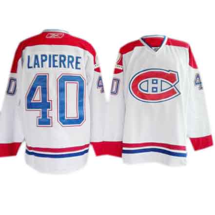 Montreal Canadiens #40 Maxim Lapierre New CH NHL jersey in White 