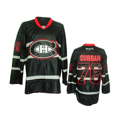 SUBBAN Jersey Black  #76 Montreal Canadiens NHL Jersey