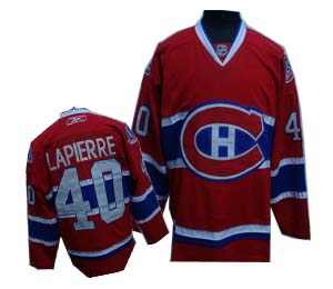 Lapierre Red  jersey, Montreal Canadiens #40 NHL jersey