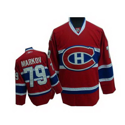 Red  Andrei Markov jersey, Montreal Canadiens #79 NHL jersey