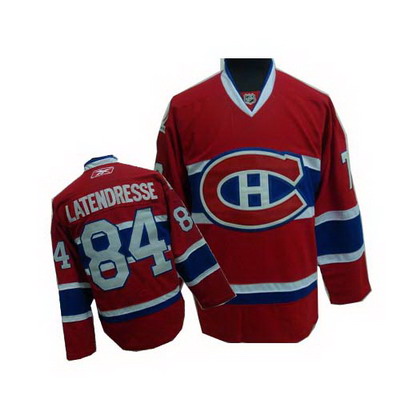 Red  Lateneresse Canadiens #84 CH NHL Jersey