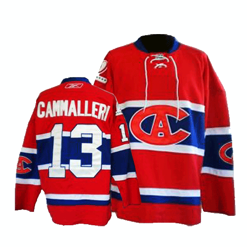 Red  Michael Cammalleri Canadiens #13 New CA Patch NHL Jersey