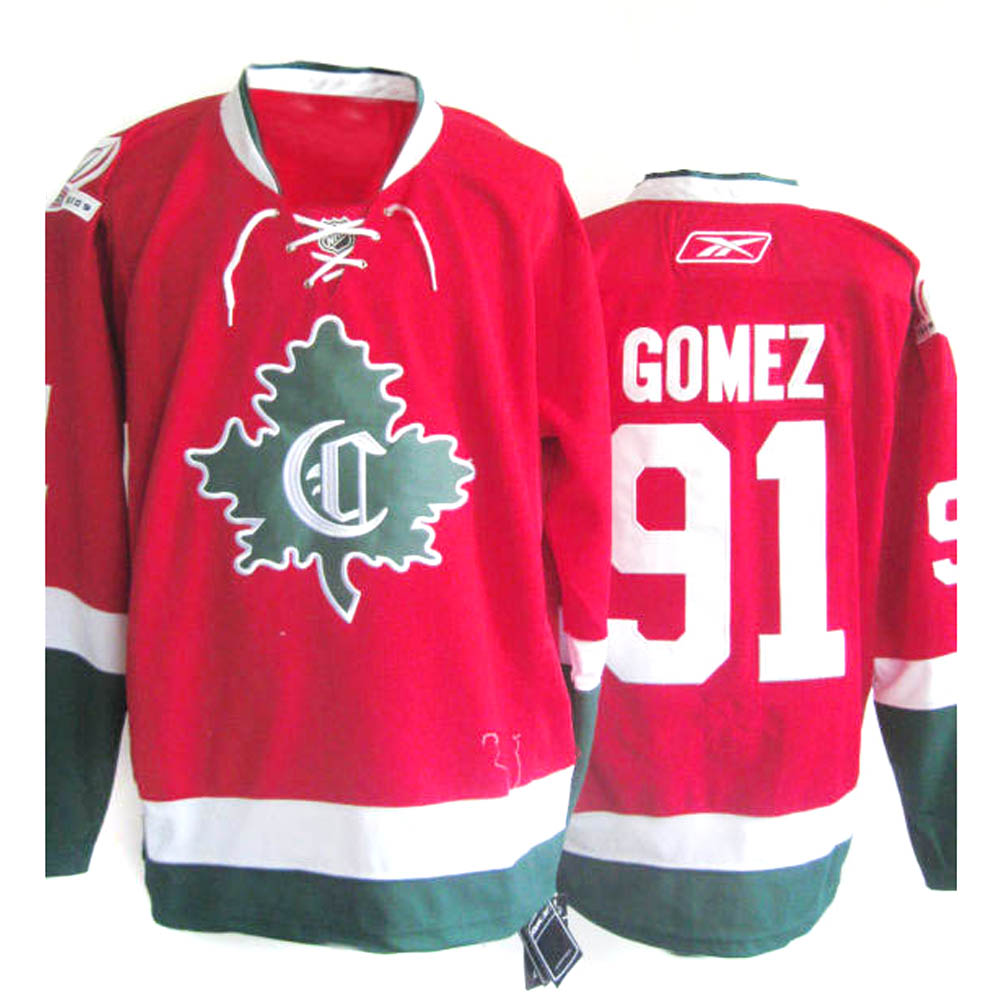 Red  Gomez Canadiens #91 NHL Jersey