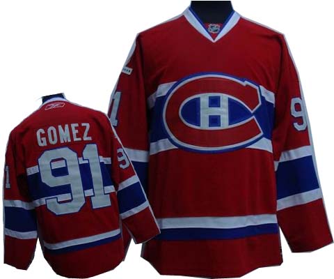 #91 Gomez Red  Montreal Canadiens NHL jersey