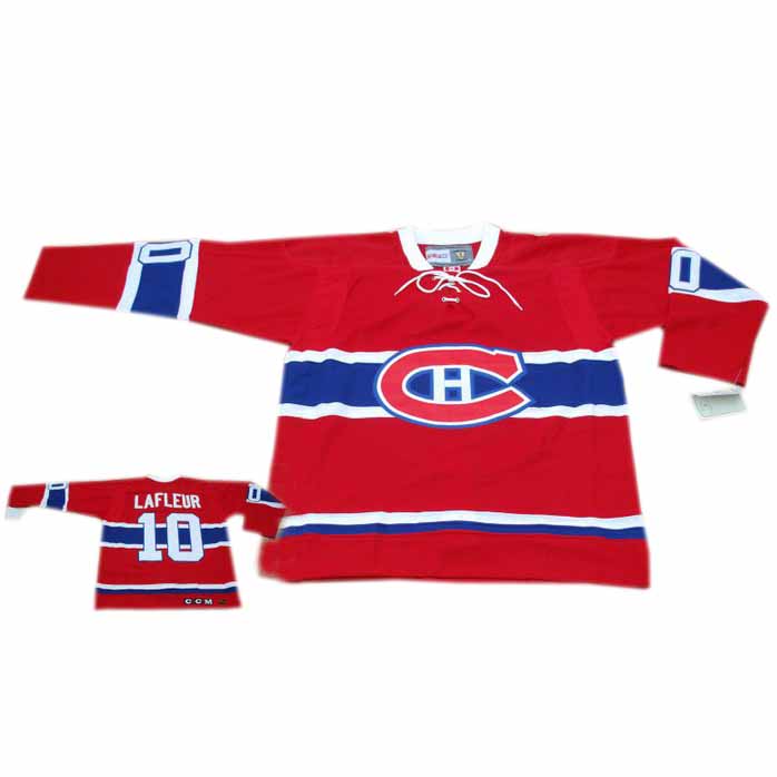 Red  Guy Lafleur CH CCM NHL Montreal Canadiens #10 Jersey