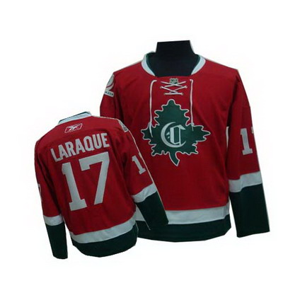 Canadiens #17 Laraque Red  NHL Jersey