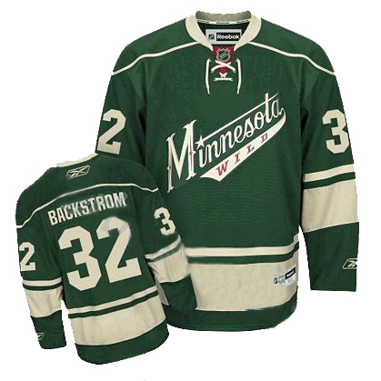 Wild #32 Niklas Backstrom Green  NHL Jersey