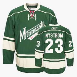 Green  Eric Nystrom NHL Minnesota Wild #23 Jersey