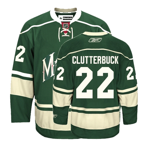 Green  Cal Clutterbuck jersey, Minnesota Wild #22 Third NHL jersey