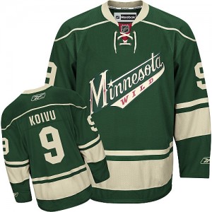 Minnesota Wild #9 Green  Mikko Koivu Third NHL jersey