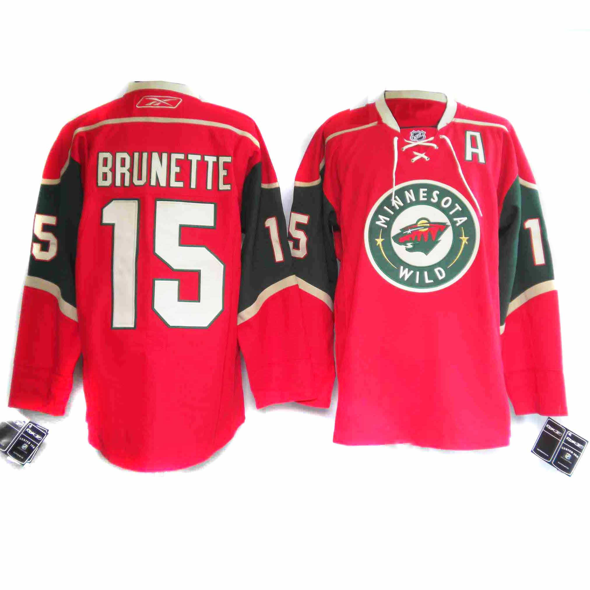 Red  Andrew Brunette Wild #15 NHL Jersey