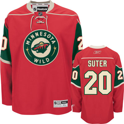 Ryan Suter Home Red  jersey, Minnesota Wild #20 NHL jersey