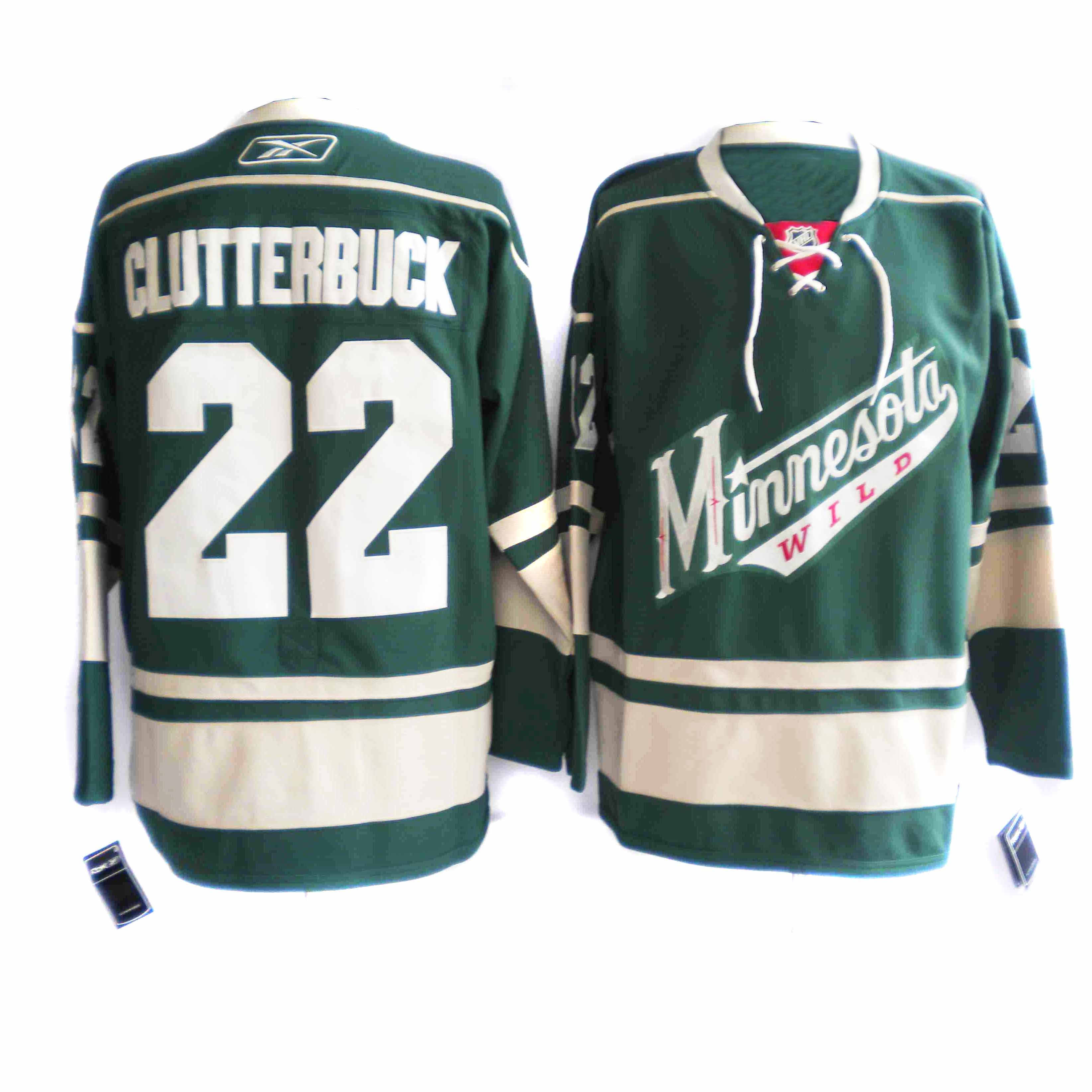 Green  Clutterbuck jersey, Minnesota Wild #22 NHL jersey