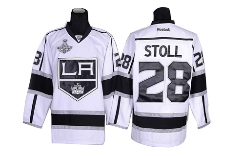Stoll Jersey: Los Angeles Kings #28 CCM With 2012 Stanley Cup Patch Jersey in white 