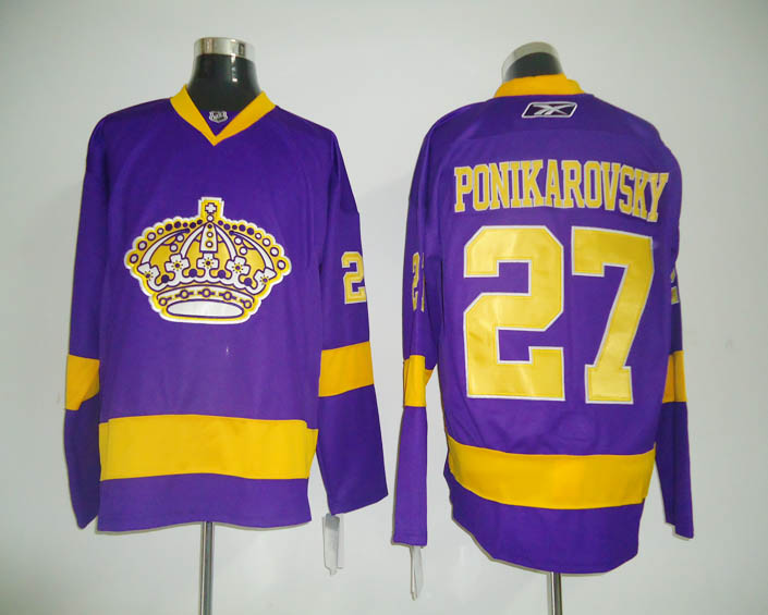 Los Angeles Kings #27 Alexei Ponikarovsky Purple NHL jersey