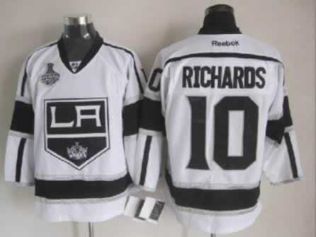 Kings #10 Richards White 3RD With 2012 Champions Cup Patch Jersey