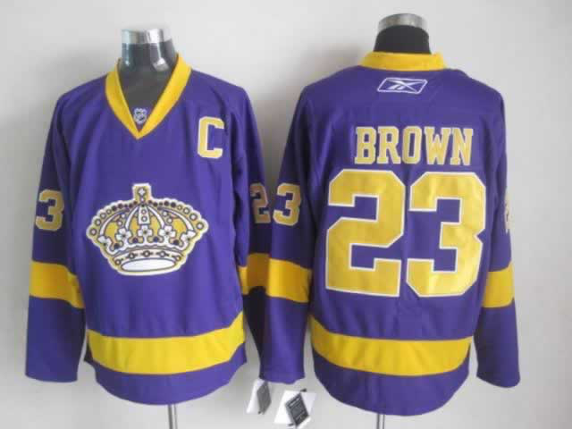 Brown Jersey: Los Angeles Kings #23 NHL Jersey in Purple
