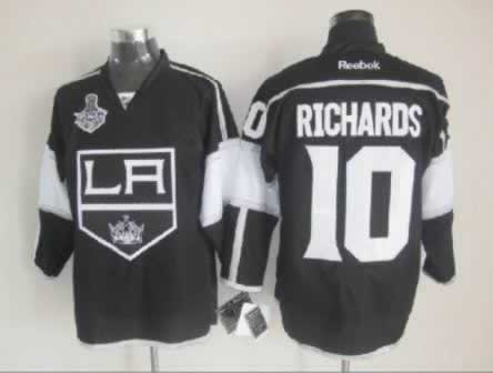Los Angeles Kings #10 Richards 3RD With 2012 Champions Cup Patch NHL jersey in Black 