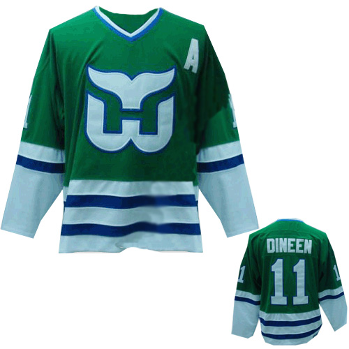 Green Kevin Dineen jersey, Hartford Whalers #11 Throwback CCM jersey