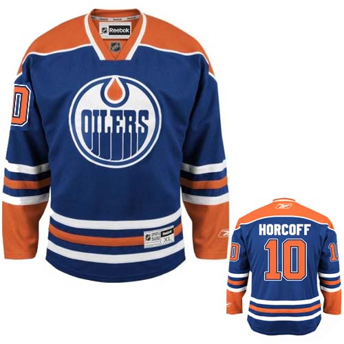 Light Blue  Shawn Horcoff Home Premier NHL Edmonton Oilers #10 Jersey