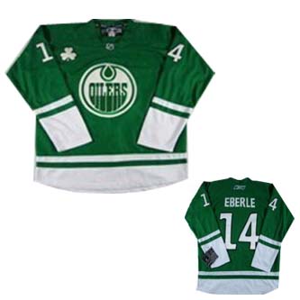 Oilers #14 Jordan Eberle Green NHL Jersey