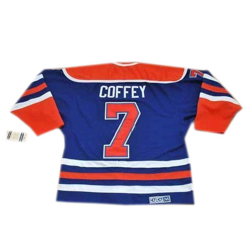 Coffey Jersey Blue Orange #7 Edmonton Oilers NHL Jersey