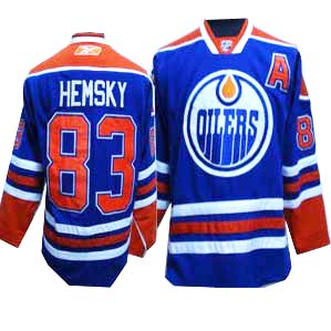 Oilers #83 Hemsky Navy Premier NHL Jersey