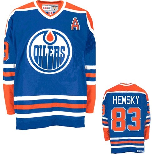Edmonton Oilers #83 Ales Hemsky Home Light Blue NHL jersey