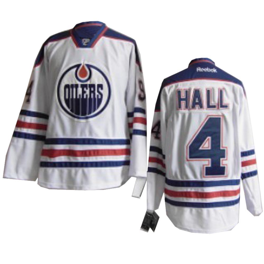 Edmonton Oilers #4 Taylor Hall White Premier NHL jersey