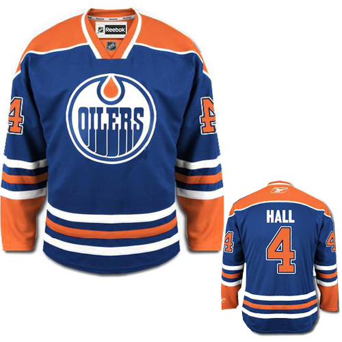 Light Blue Taylor Hall Home Oilers #4 Jersey