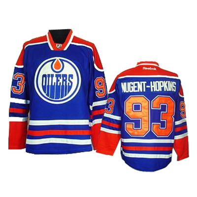 Blue Ryan Nugent Hopkins Home jersey, Edmonton Oilers #93 NHL jersey