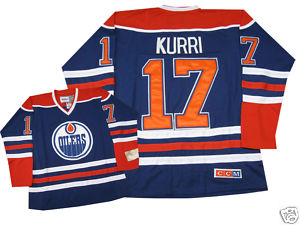 Edmonton Oilers #17 Blue  Kurri NHL jersey