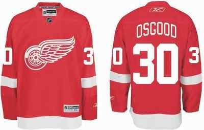 Red Chris Osgood jersey, Detroit Red Wings #30 NHL jersey