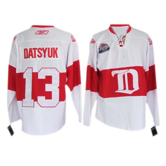 Pavel Datsyuk White jersey, Detroit Red Wings #13 NHL jersey