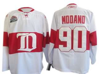 Wings #90 Modano White  Winter Classic NHL Jersey