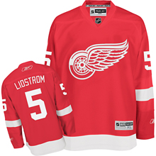 Detroit Red Wings #5 Nicklas Lidstrom Home NHL jersey in Red
