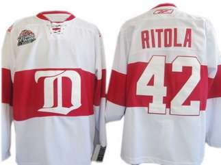 #42 Ritola White Detroit Red Wings Winter Classic NHL jersey