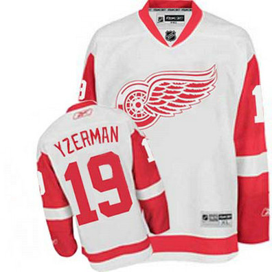 White Steve Yzerman Wings #19 Jersey