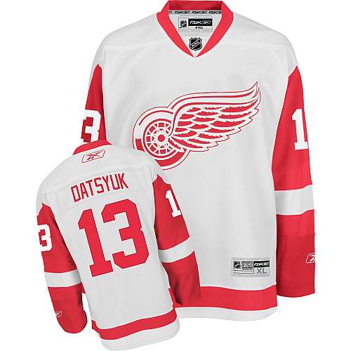 White Pavel Datsyuk NHL Detroit Red Wings #13 Jersey