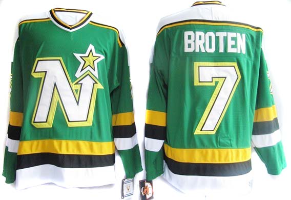 Broten Jersey Green #7 Dallas Stars NHL Jersey