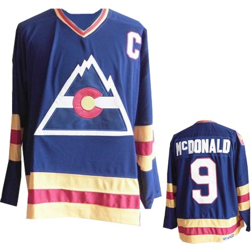 McDonald Uniform Jersey Blue #9 NHL Colorado Avalanche Jersey