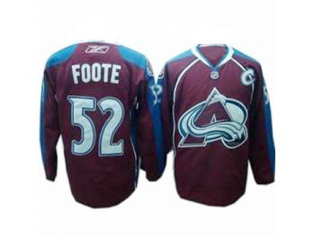 Avalanche #52 Foote Team Color NHL Jersey