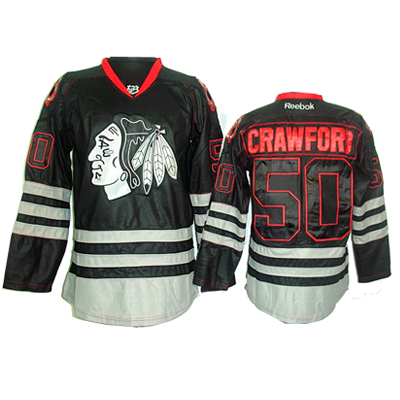 CRAWFORD black Jersey, Chicago Blackhawks #50 NHL Jersey
