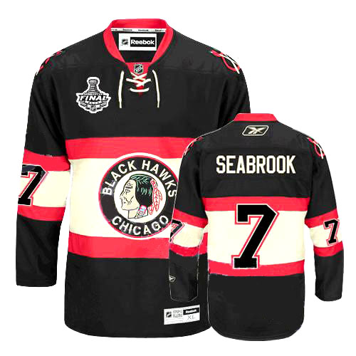 black Brent Seabrook blackhawks New Third Stanley Cup Finals Patch NHL #7 Jersey
