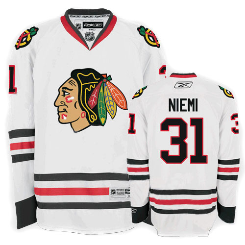 NHL #31 White Antti Niemi Chicago Blackhawks Jersey