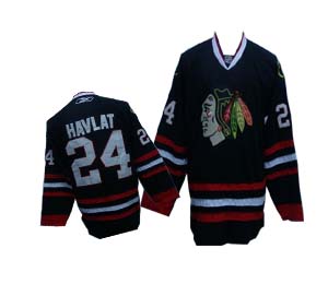 Blackhawks #24 Havlat black Hockey Jersey