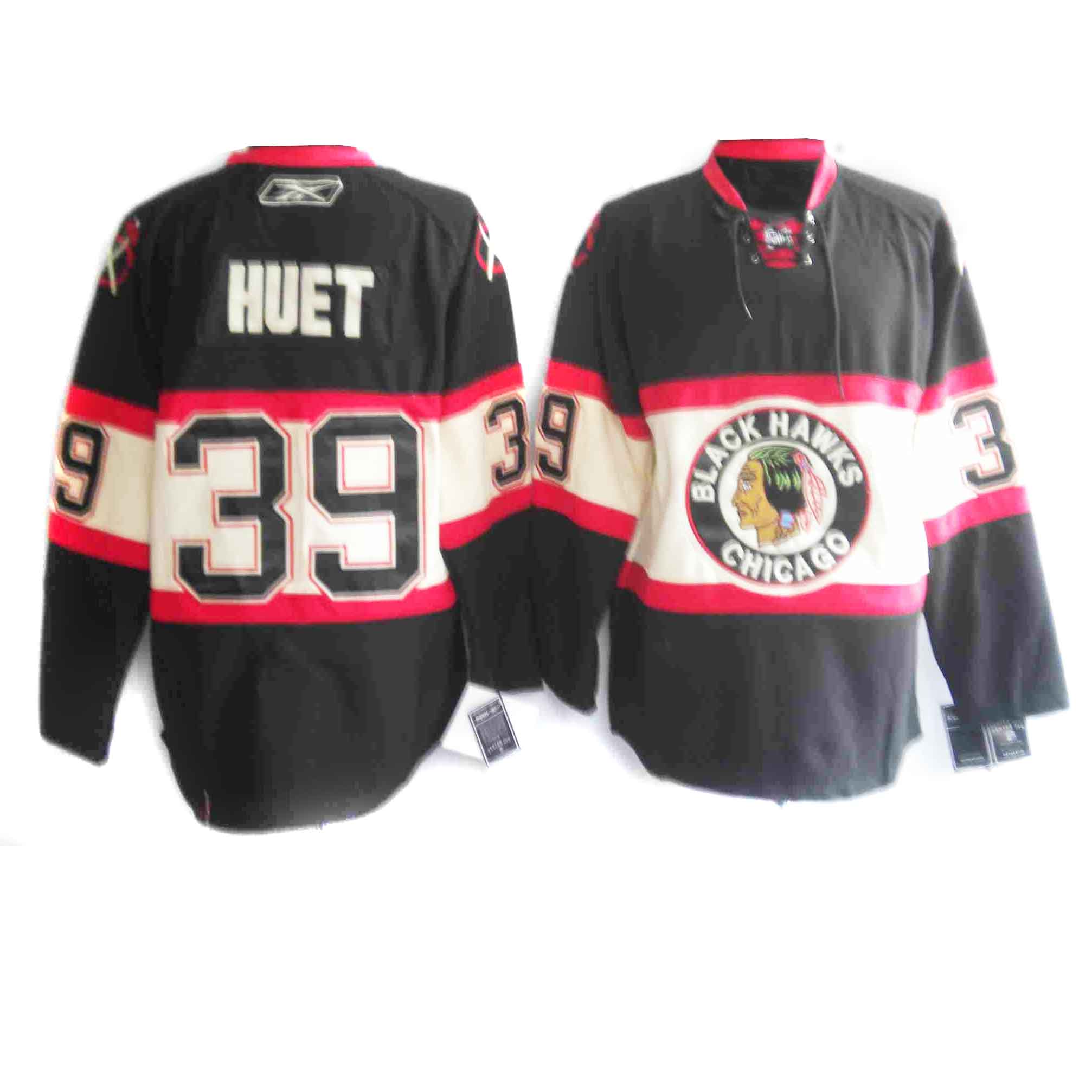 Blackhawks #39 Huet black NHL Jersey