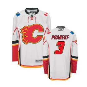 Dion Phaneuf Jersey White #3 Reebok NHL Calgary Flames Jersey