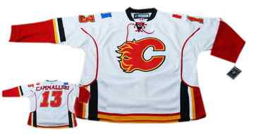 Michael Cammalleri White Jersey, Calgary Flames #13 NHL Reebok Jersey